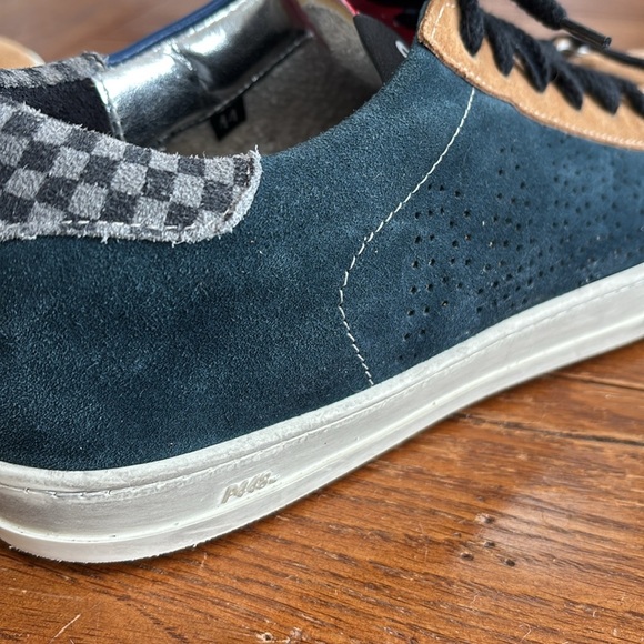 P448 You Can Surf Later Skate Sneakers Men’s Blue & Tan Suede Shoes Size EU 44 - Picture 13 of 14